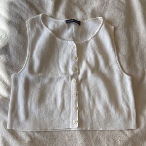 Brandy Melville Button-Up Sleeveless Top